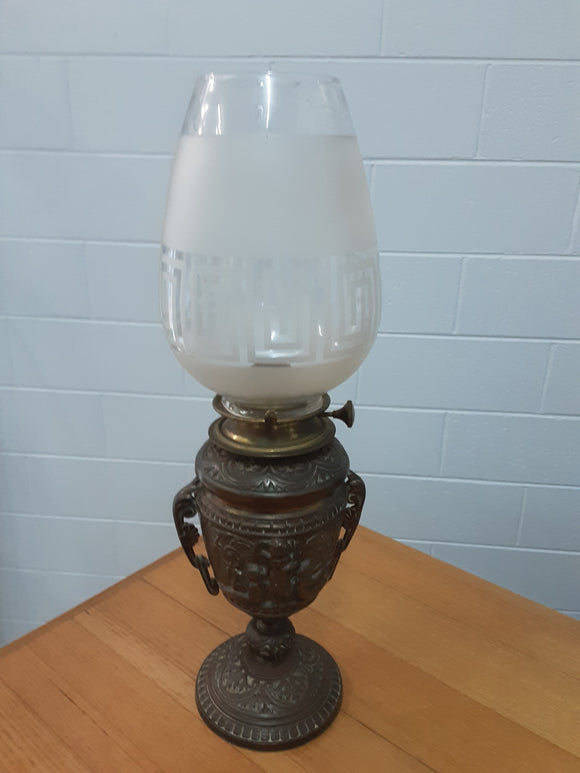 Victorian Brass Vase Lamp
