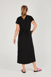 Gather Back Maxi Dress - Black