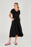 Gather Back Maxi Dress - Black