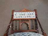 Victorian Walnut Spindle Bedroom Chair