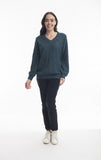 V-Neck Knit Cable Jumper