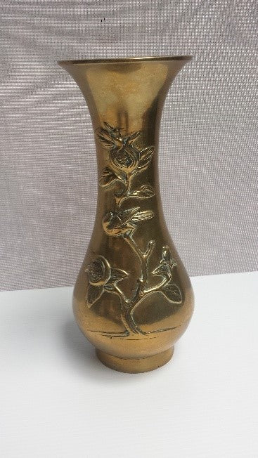 Oriental brass vase