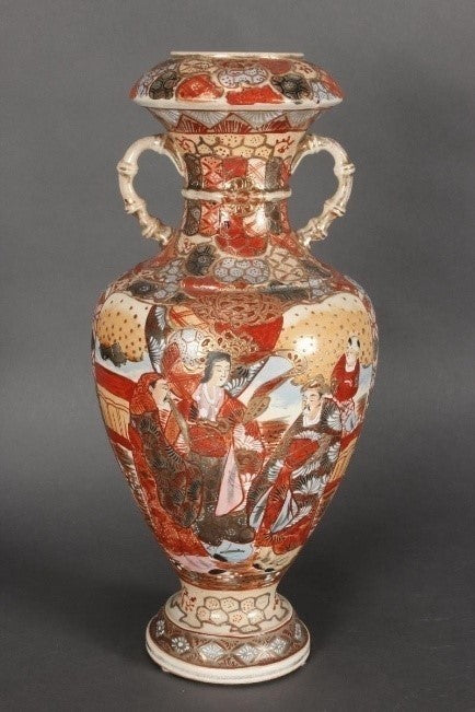 Japanese twin handled vase
