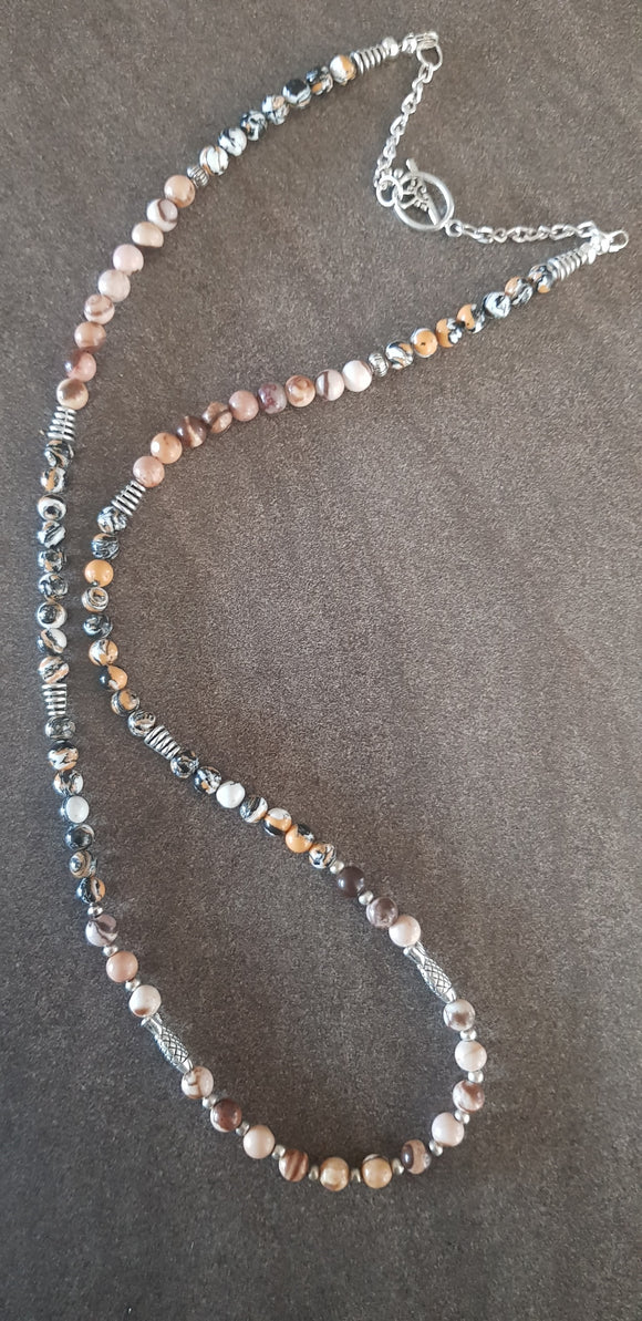 Orange Lace Malachite Necklace