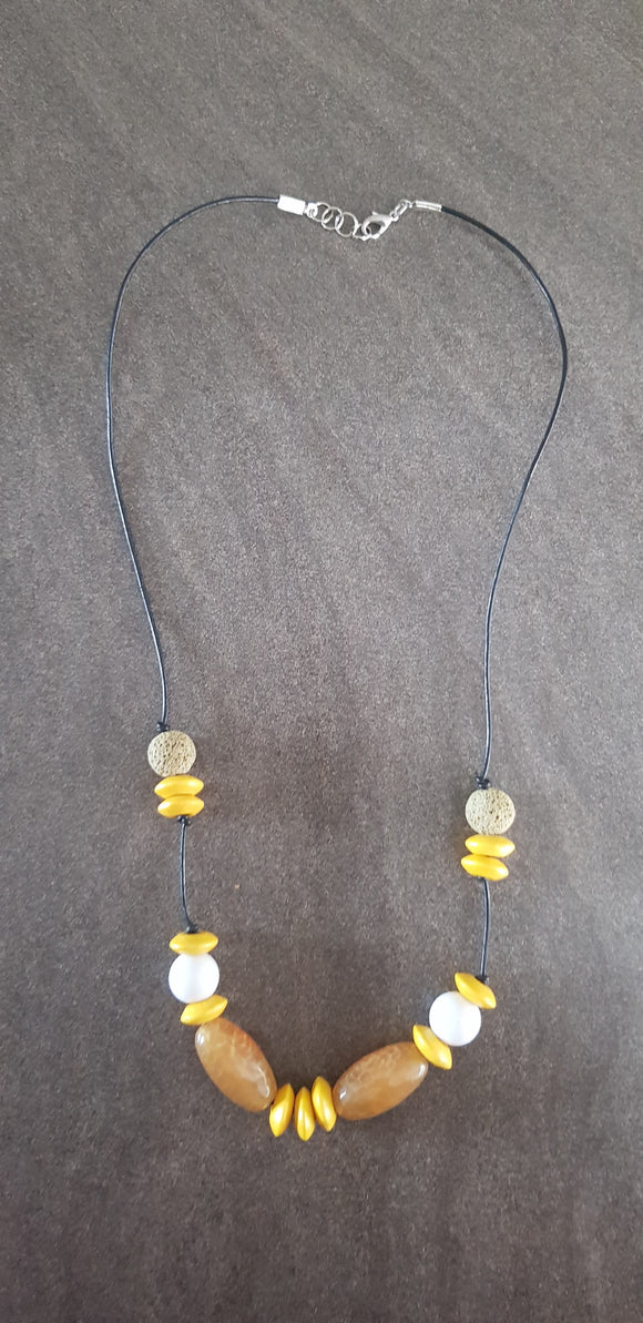Yellow Agate Necklace