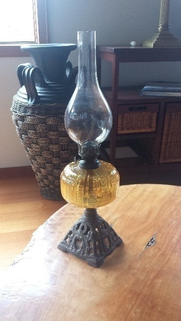 Victorian kerosene lamp