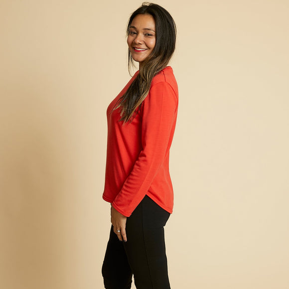 Merino Relaxed Fit Crew Neck Top