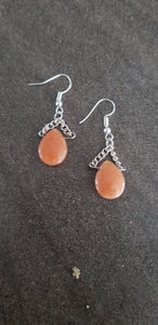 Calcite Gemstone Teardrop Earrings